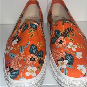 Keds Rifle Paper Collab Platform Slip On Shoes